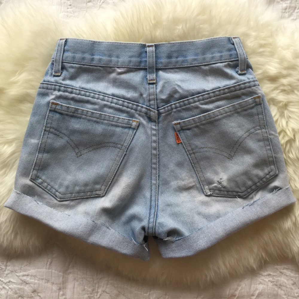 Levi's Light Wash High-Rise Jean Shorts