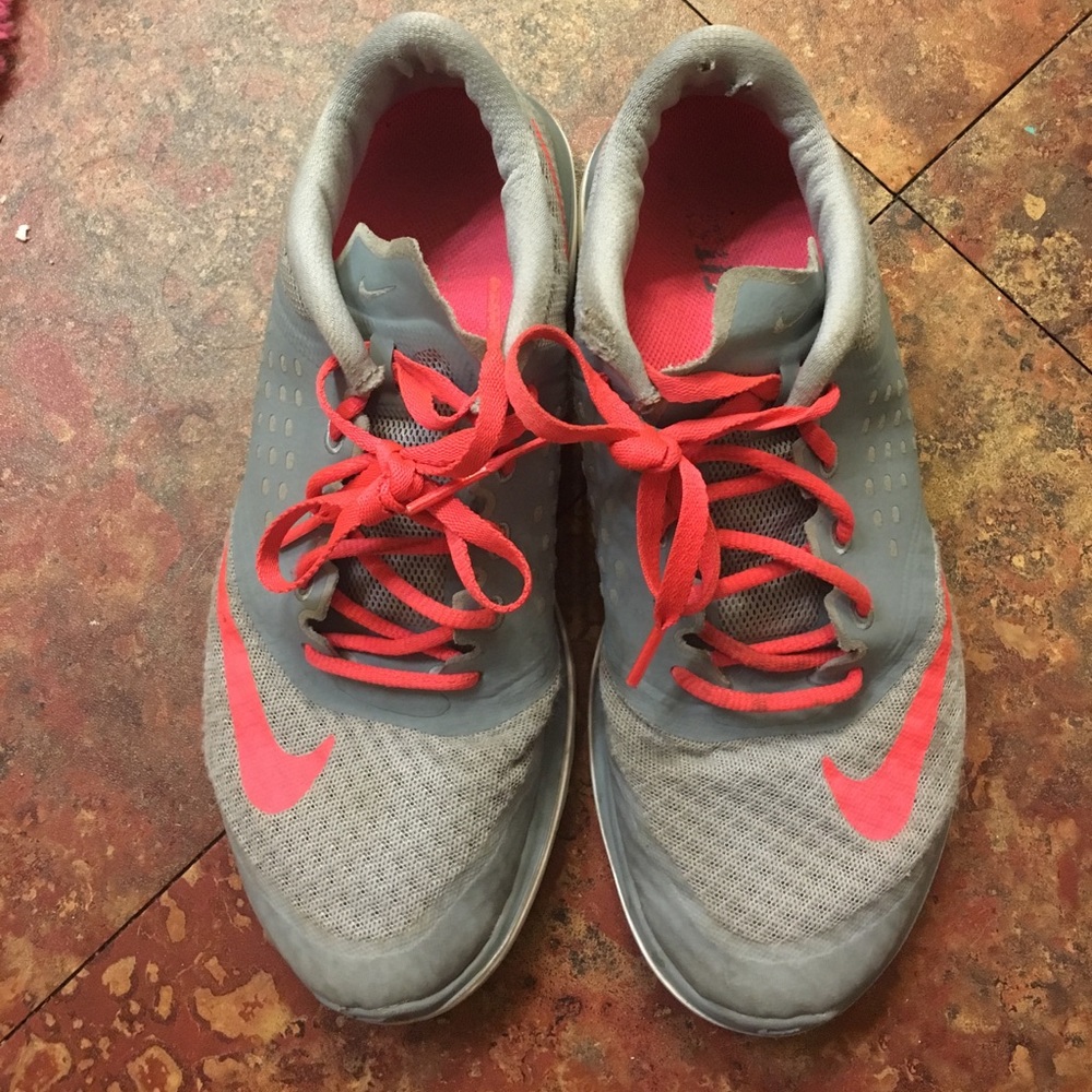 Grey and Pink Nike Tennis Shoes Size 7
