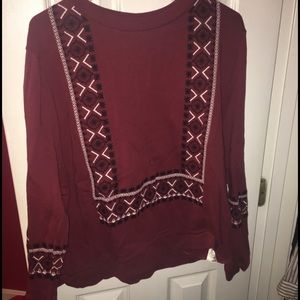 Topshop burgundy sweater
