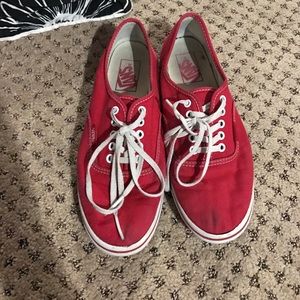 Red authentic lo pro vans SELLING TO PLATOS SOON