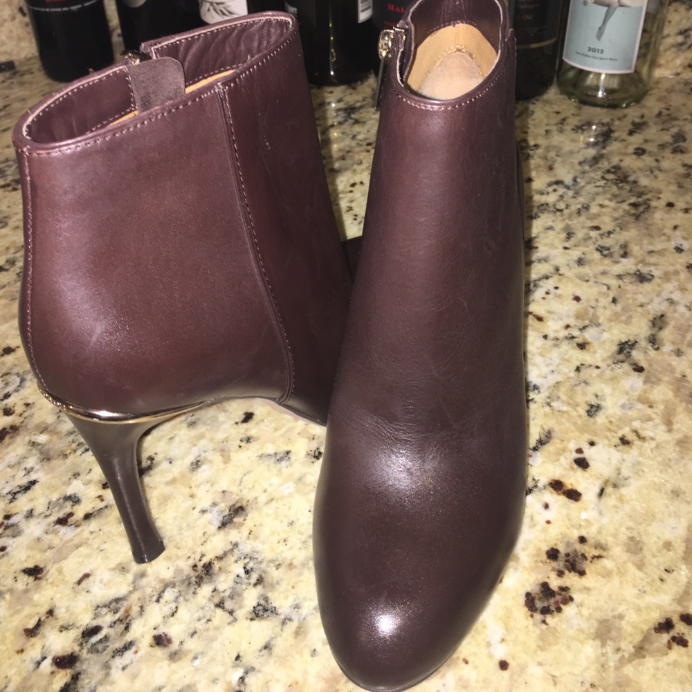 Coach leather booties