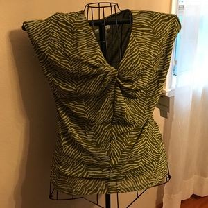 Zebra print top, sleeveless