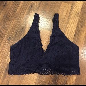 Aerie boho plunge lace bralette