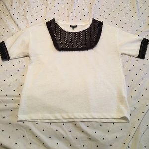Black and white topshop top