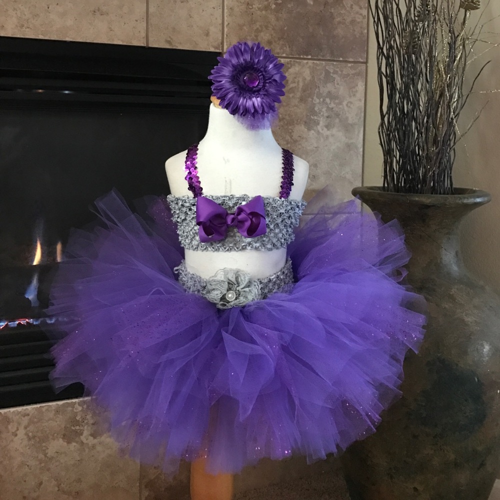 2 piece girls tutu outfit