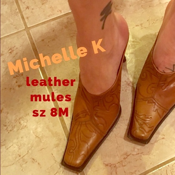 michelle leather mules