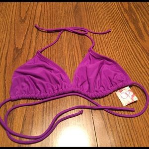 NWT Purple String Bikini Swim Top Large Juniors