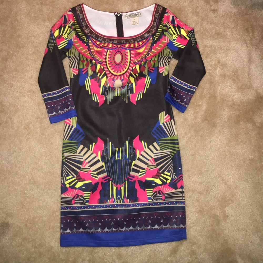 Flying Tomato Abstract Print Dress