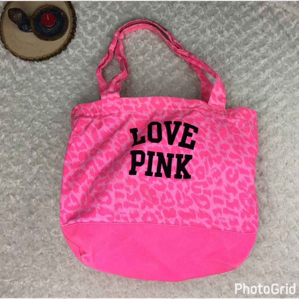 Pink Victoria's Secret Animal Print Duffle Bag
