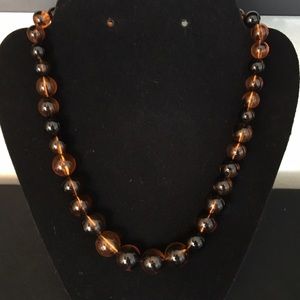 Brown beaded necklace