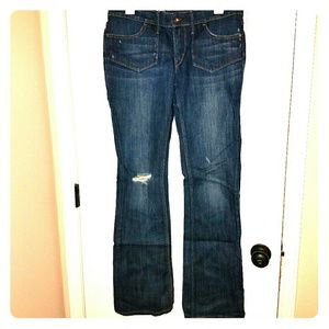 Levi's distressed bootcut jeans