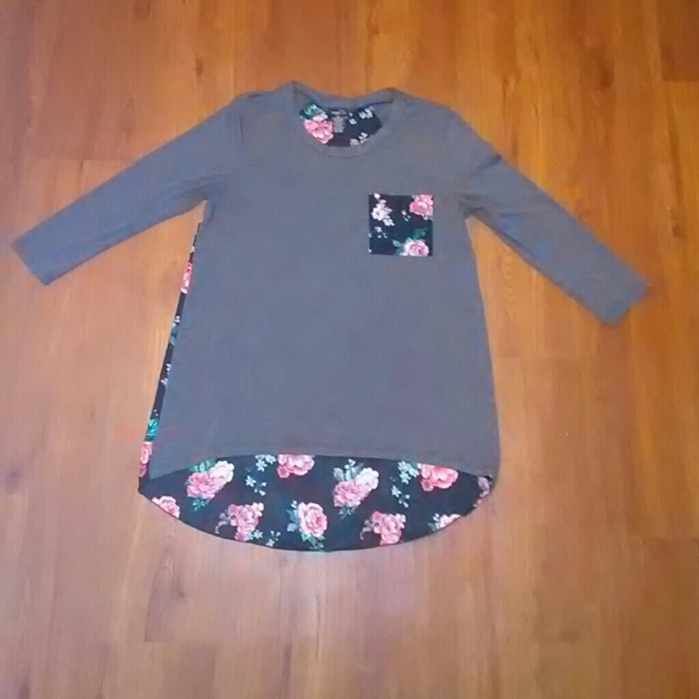 Baseball tee floral shirt