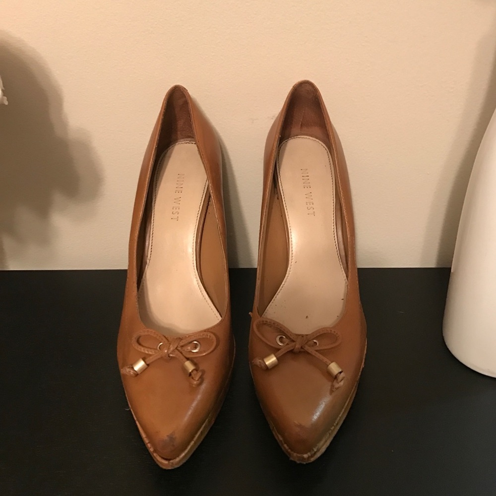 Brown leather shoes