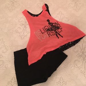 Girls black dance shorts by capezio