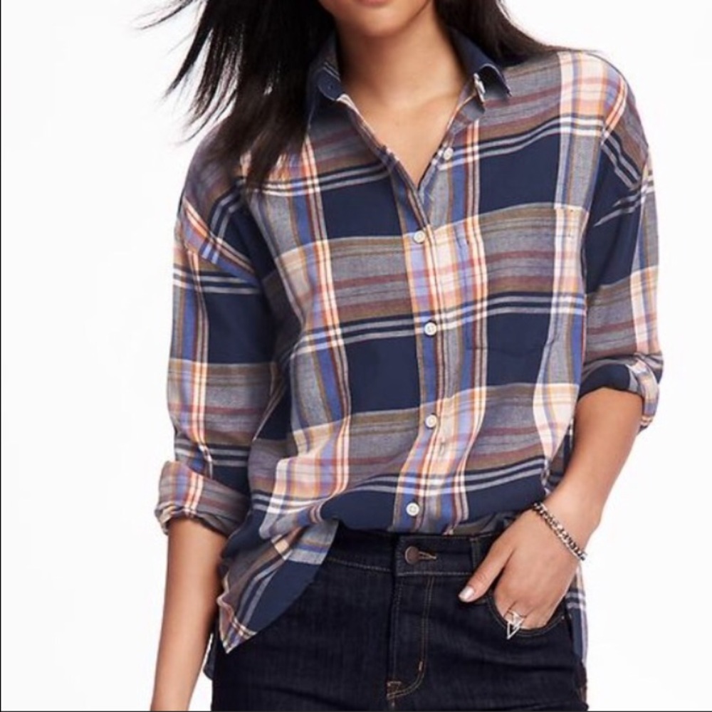 NWT Boyfriend Old Navy Flannel Shirt