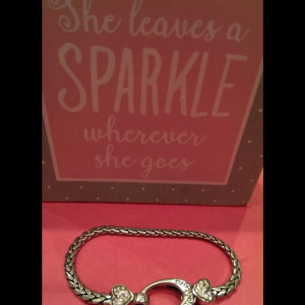 Brighton ABC heart charm bracelet giant clasp