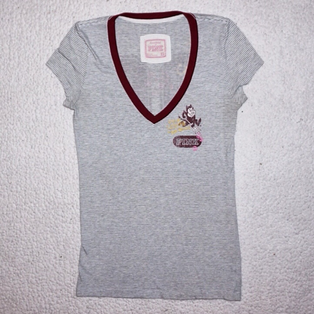 ASU VS Pink V-neck T-shirt