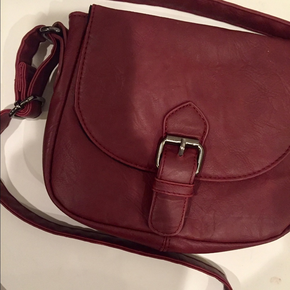 Small Burgundy Cross-body Purse