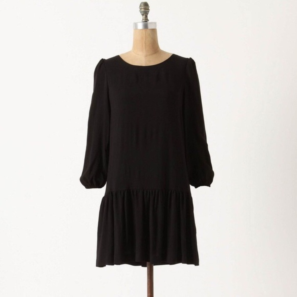 Meadow Rue. Sz 4  minutiae black dress.