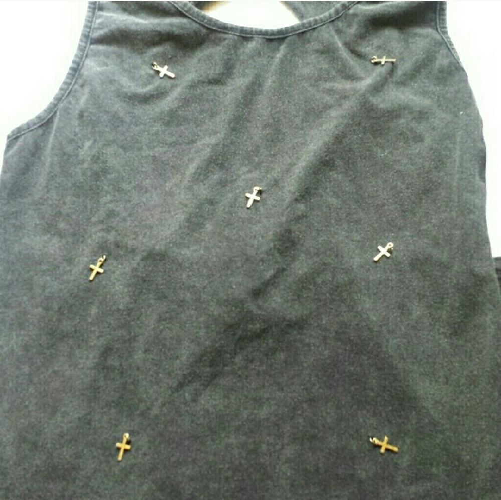 Anthropologie Acid Wash Dress size Medium - Picture 3 of 4