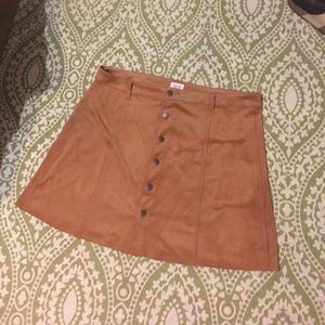 Faux suede skirt