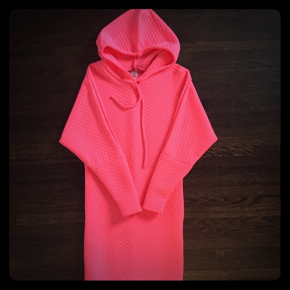 Akira neon pink hooded sweatshirt