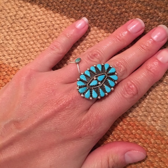 Native American Jewelry Jewelry - Sterling silver turquoise ring