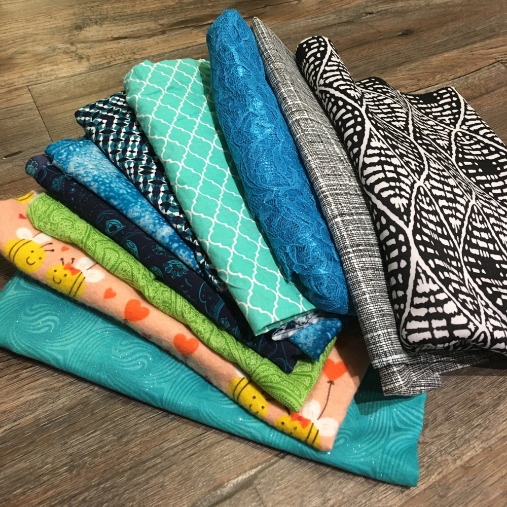 Fabric, all different kinds of fabric for sewing