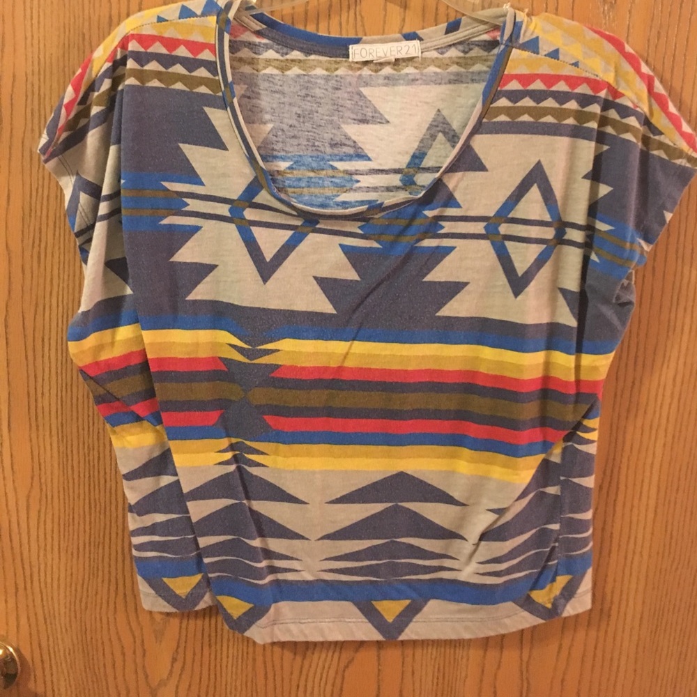 Aztec patterned mid crop