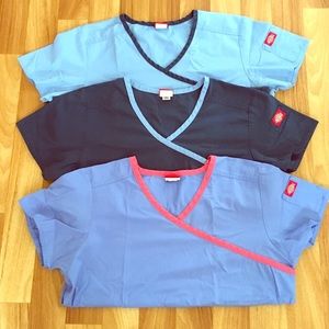 Bundle of 3 Dickies scrub tops