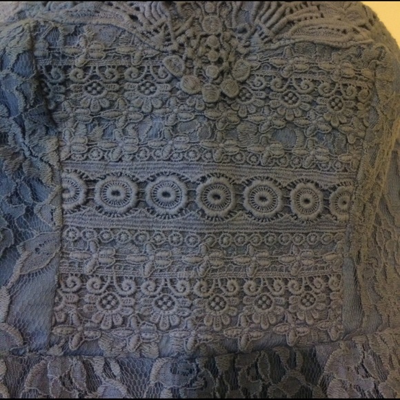 Free People strapless periwinkle lace dress - Picture 4 of 4