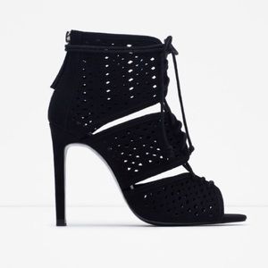 NWT ZARA High Heel Cut Work Sandal