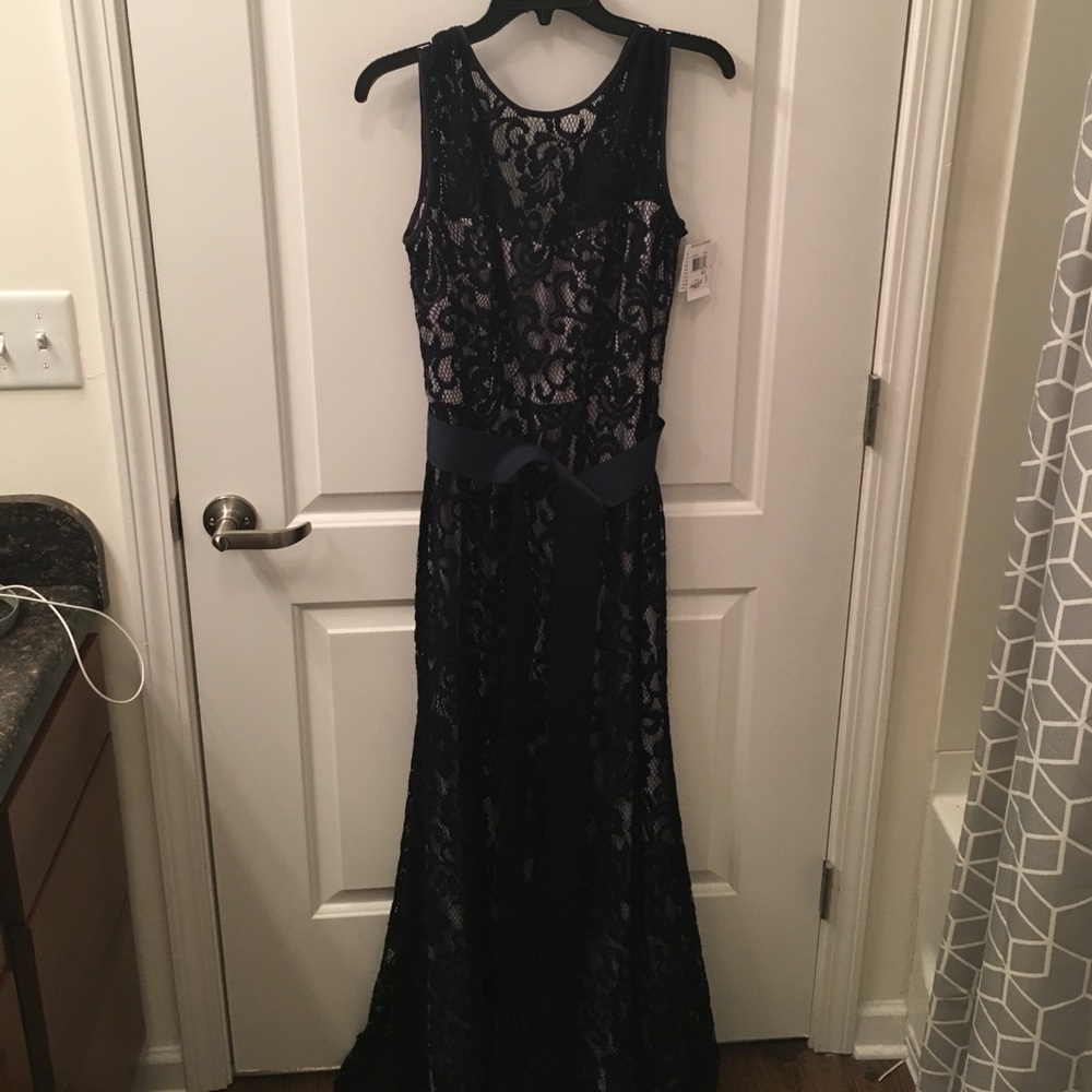 Navy Lace Gown