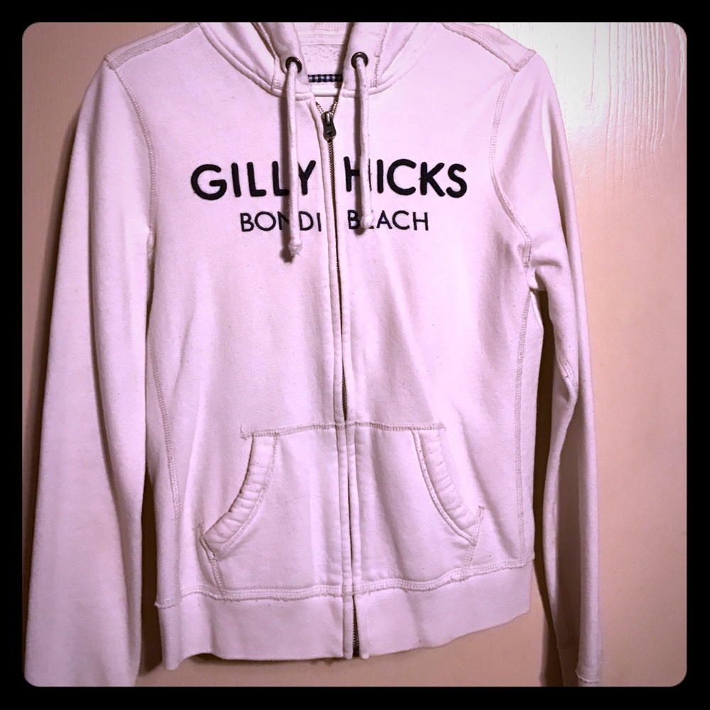 ✨White Gilly Hicks Zip Up Hoodie✨