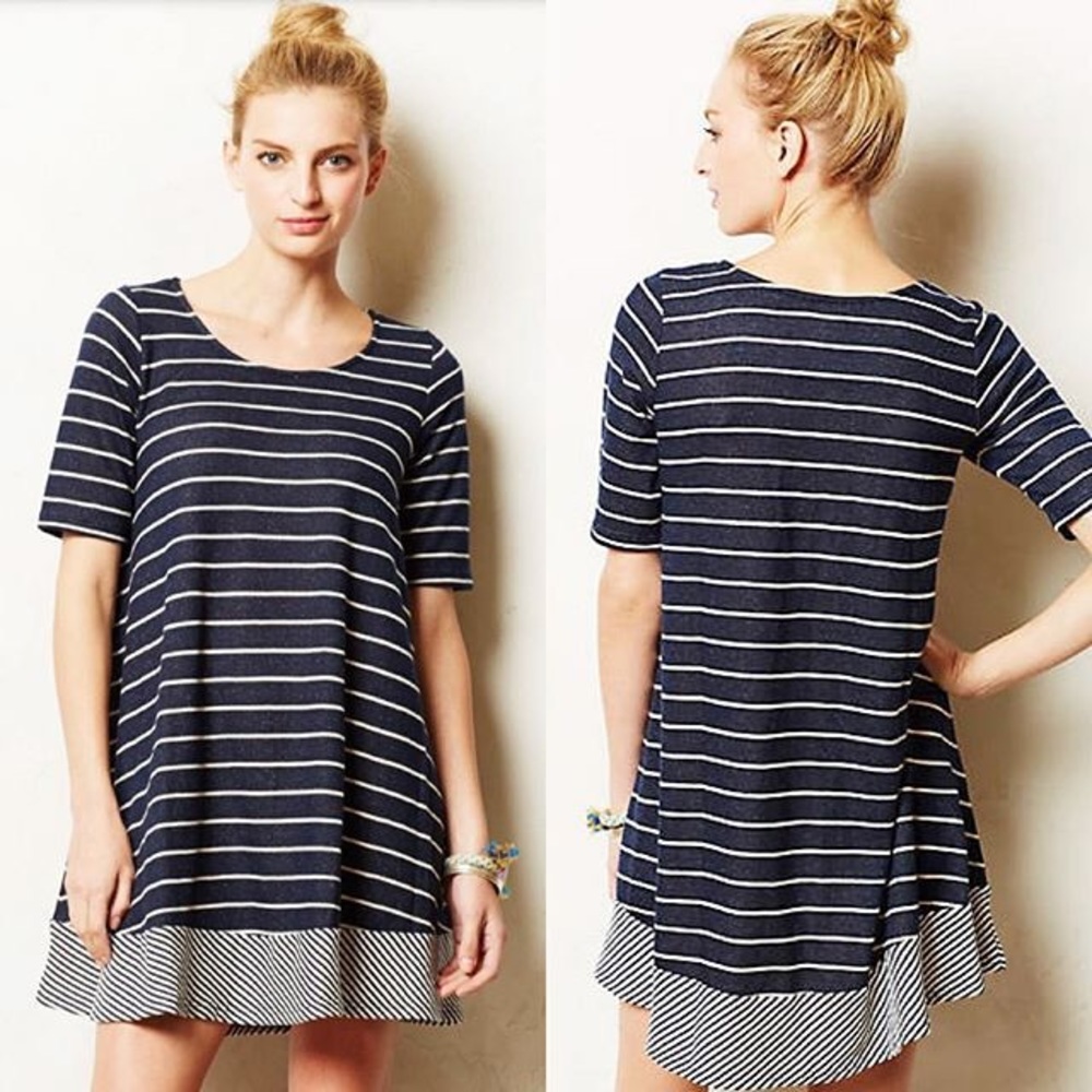 ❌SOLD❌Anthropologie Puella striped swing tunic S - Picture 1 of 8