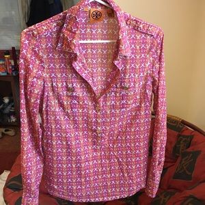 Tory Burch button up blouse size 8