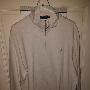 Long sleeve half zip pullover sweater