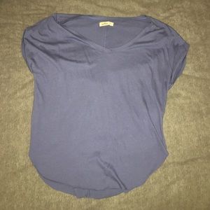 blue baggy v neck tshirt