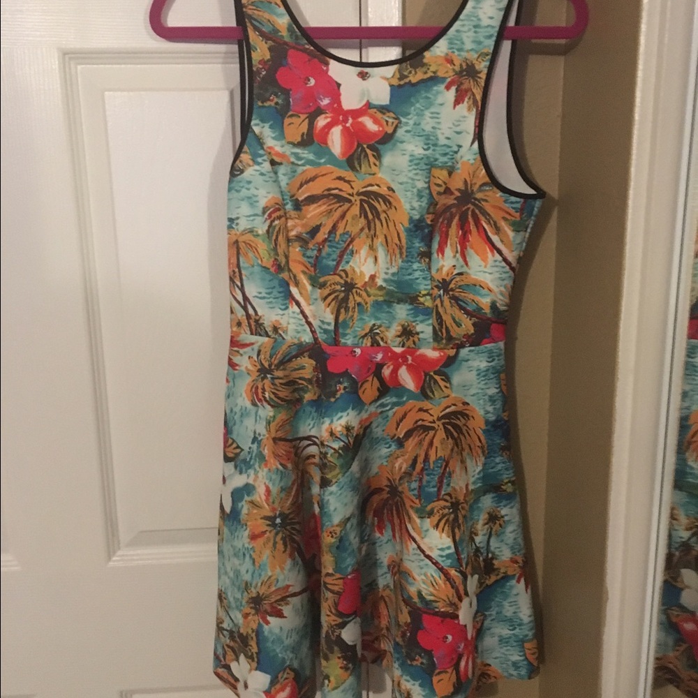 Hawaiian print dress