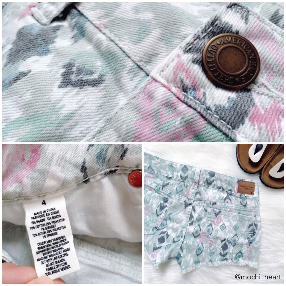 American Eagle Ikat Printed Denim Shorts - Picture 3 of 4