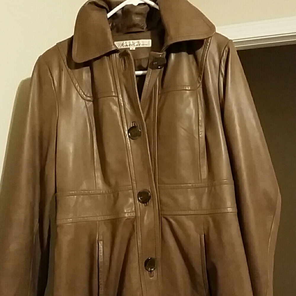 Kenneth Cole Leather Trench Coat