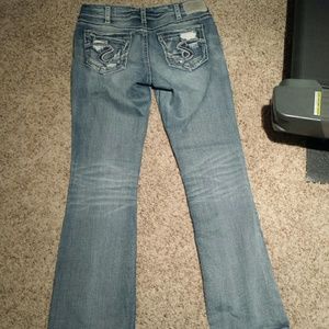 Women's silver jeans