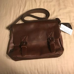 Leather messenger bag