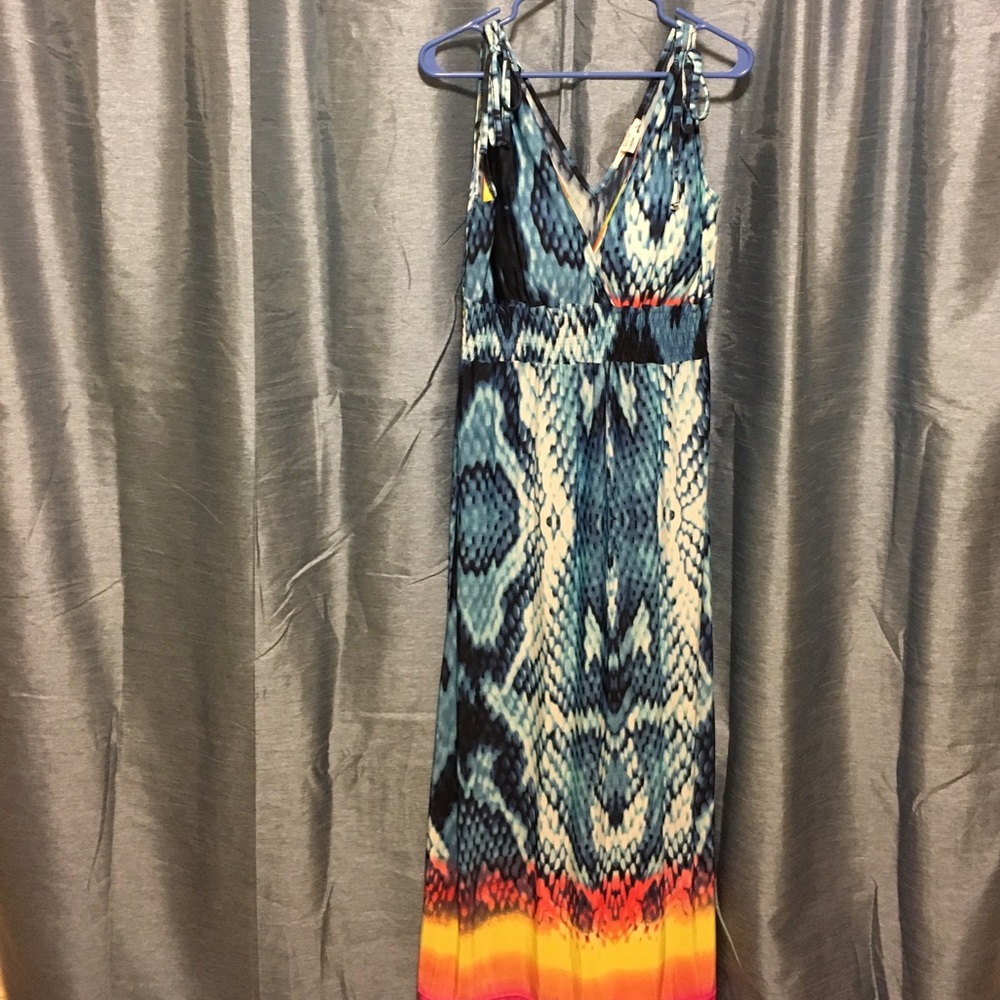 Snake Print Summer Maxi Dress