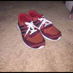 Red and navy adidas men's sneakers!