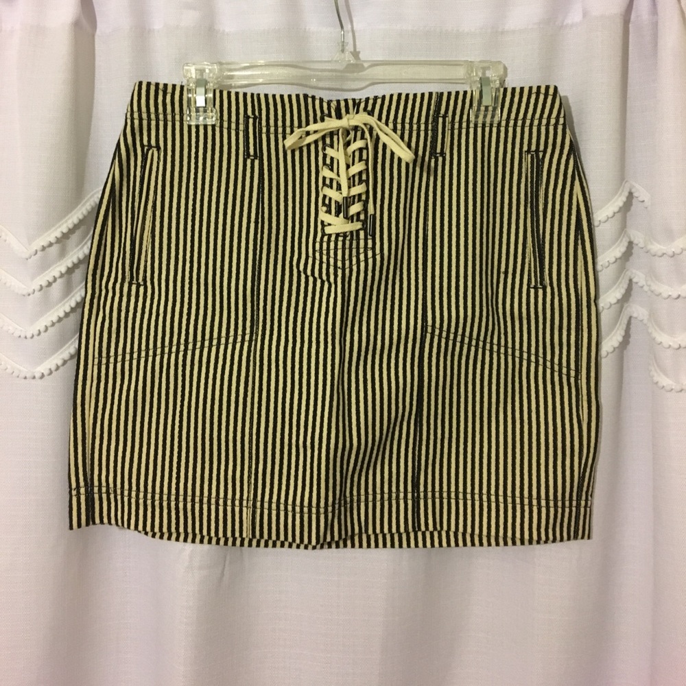 NEVER WORN striped madewell skirt
