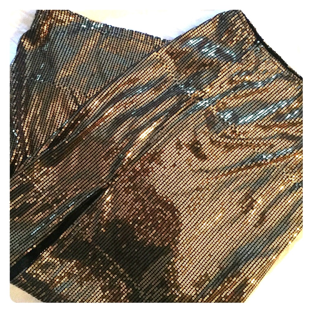 Ya la gold sequence skirt