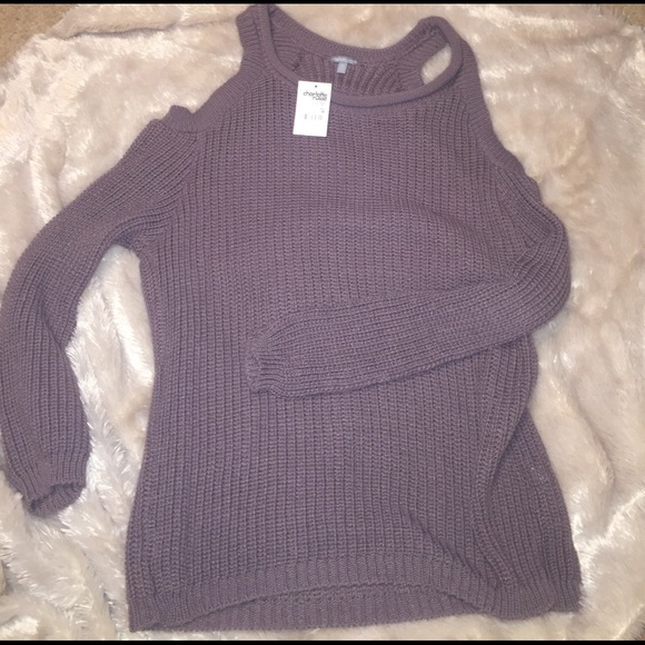 Charlotte Russe Tops - NWT cold shoulder sweater