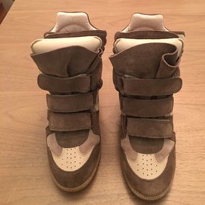 Isabel Marant Bekket Suede Sneaker Wedges