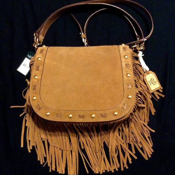 NWT LRL Woodbine Layla Suede Crossbody - Picture 3 of 8